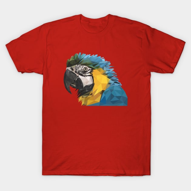 Parrot Low Poly Art T-Shirt by TheLowPolyArtist